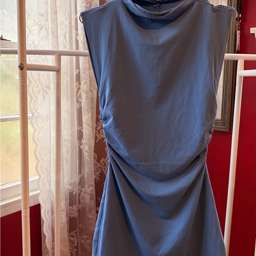 Reformation Sky Blue Sleeveless Mini Dress - Picture 4 of 16